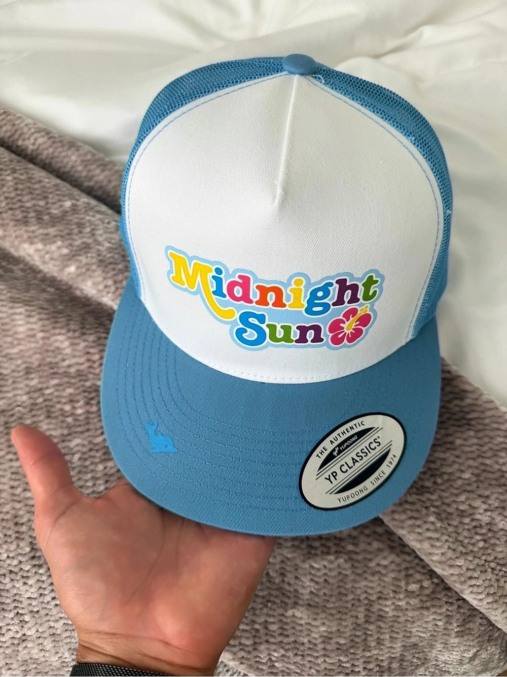 ZARA LARSSON YP Classics Midnight Sun Trucker Hat Blue & White NWT